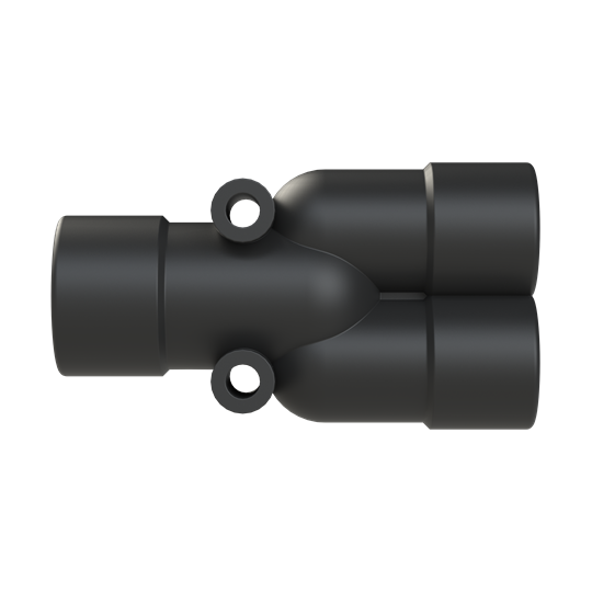 Y-CONN 1PC 2XNW10,NW12 PA6 IP68 BLK