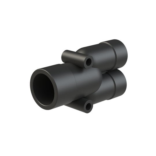 Y-CONN 1PC 2XNW17,NW23 PA6 IP68 BLK