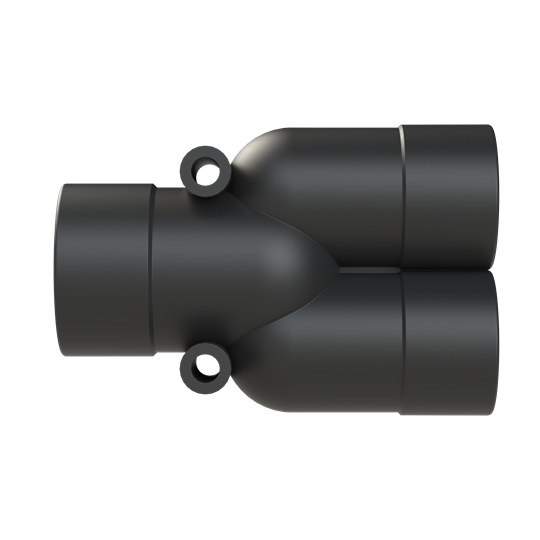 Y-CONN 1PC 2XNW23,NW29 PA6 IP66 BLK