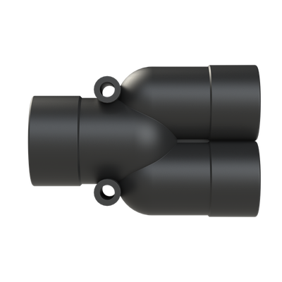 Y-CONN 1PC 2XNW23,NW29 PA6 IP66 BLK