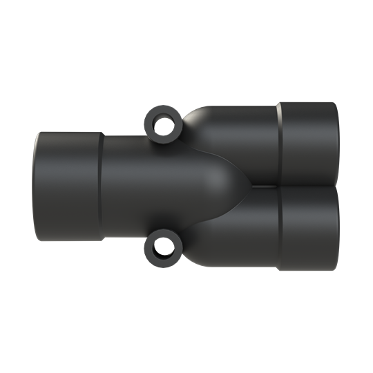 Y-CONN 1PC 2XNW12,NW17 PA6 IP66 BLK