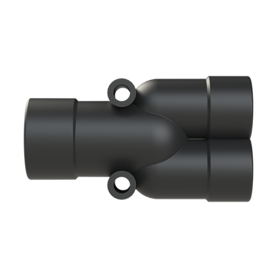 Y-CONN 1PC 2XNW12,NW17 PA6 IP66 BLK