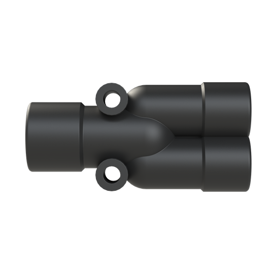 Y-CONN 1PC 2XNW7,NW10 PA6 IP68 BLK