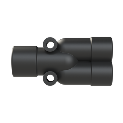 Y-CONN 1PC 2XNW7,NW10 PA6 IP68 BLK