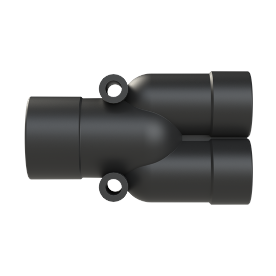 Y-CONN 1PC 2XNW17,NW23 PA6 IP66 BLK