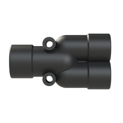 Y-CONN 1PC 2XNW10,NW12 PA6 IP66 BLK