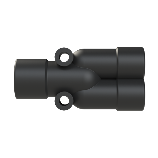 Y-CONN 1PC 2XNW7,NW10 PA6 IP66 BLK