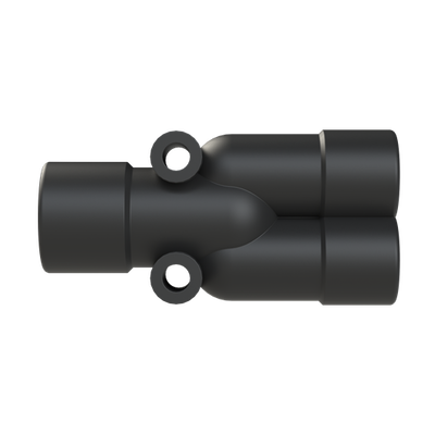 Y-CONN 1PC 2XNW7,NW10 PA6 IP66 BLK