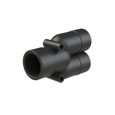 Y-CONN 1PC 2XNW23,NW29 PA6 IP68 BLK