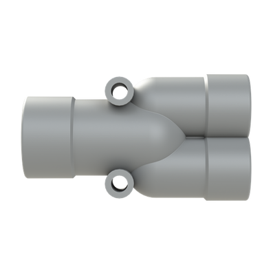 Y-CONN 1PC 2XNW12,NW17 PA6 IP68 GRY