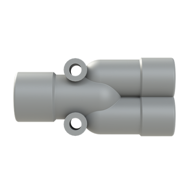 Y-CONN 1PC 2XNW7,NW10 PA6 IP66 GRY