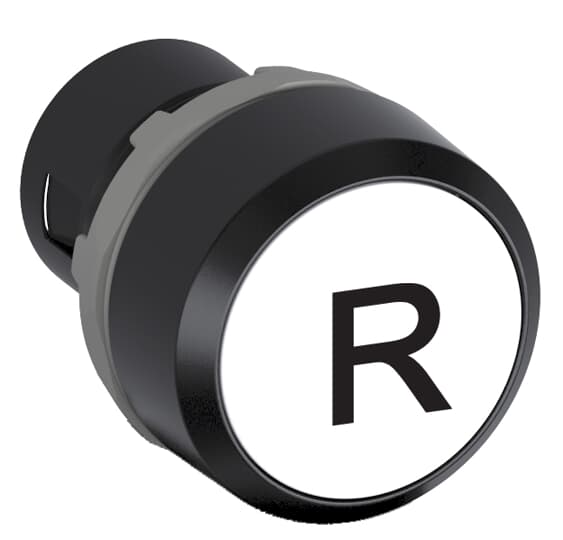 WHITE FLUSH RESET PUSHBUTTON NO SHAFT