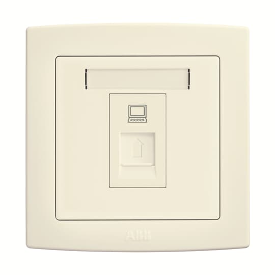 1 gang pc outlet, RJ45, cat.6, 8-poleUTP