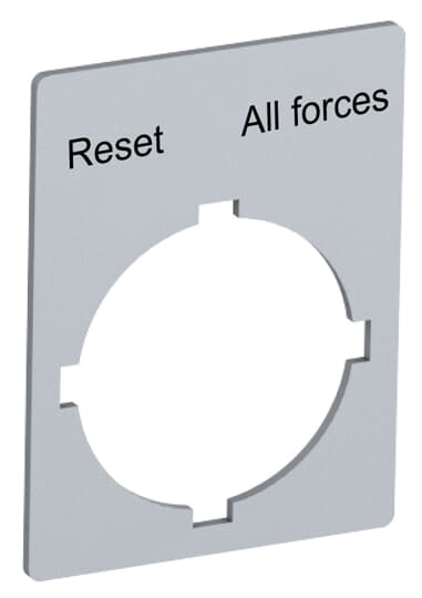 Custom Legend Plate ' Reset All Forces' 