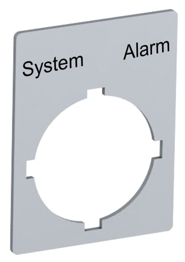 Custom Legend Plate ' System Alarm' 