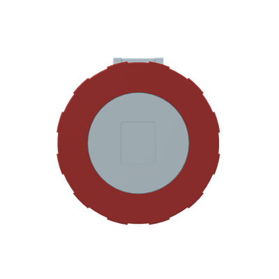 Red IP67 3PN+E flange panel skt,63A 400V