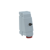 Red IP67 3PN+E switched interlock skt63A