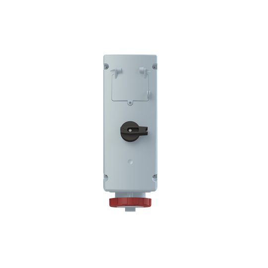 Red 3PN+E switched skt outlet,32A 400V