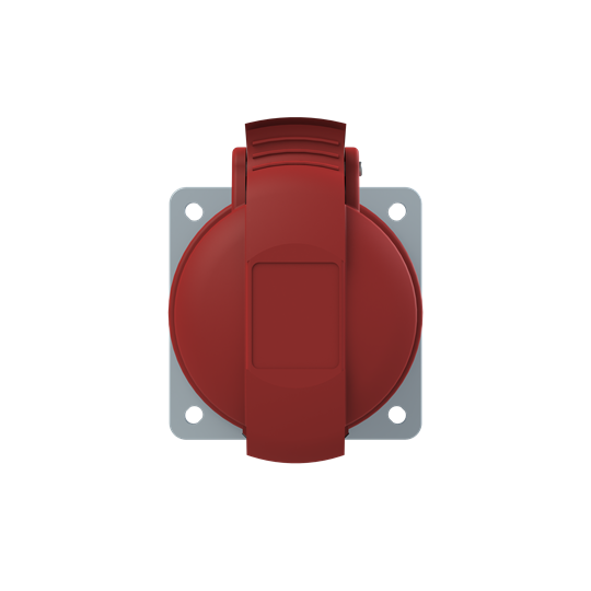 4P+E Panel Out, 32A, 415, red, 6h, IP44