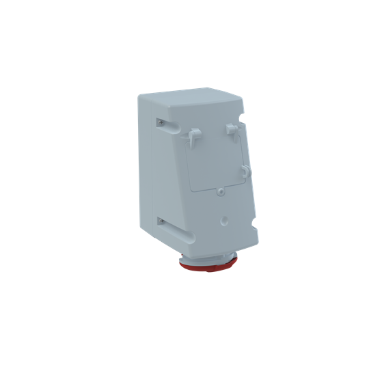 Red 3P+E RCD single skt outlet,32A 400V