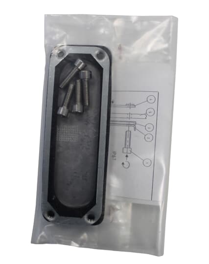 B-flange cover, metallic,IP65,Siluminium