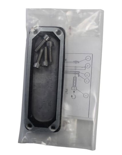 B-flange cover, metallic,IP65,Siluminium