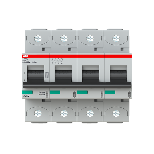 S804C-B63 4P MCB B63A 25KA