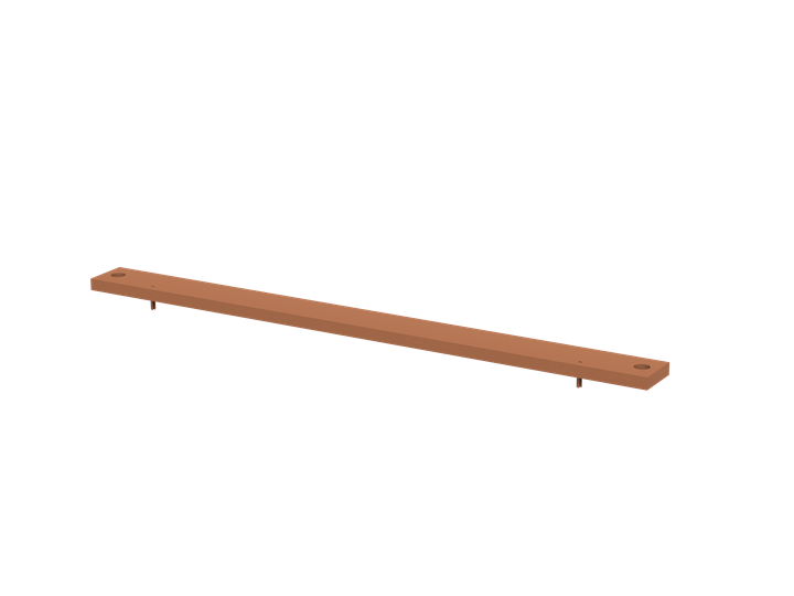 ZX1034 Copper Bar 40x10mm L:1000mm – Image 3 of 3