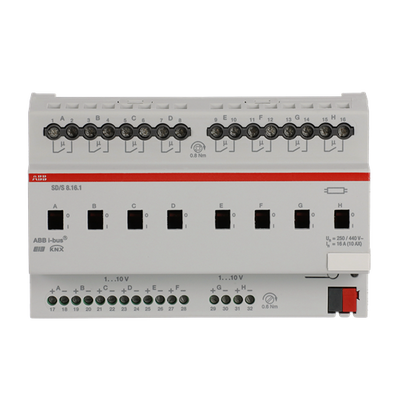 SD/S8.16.1 Switch-/Dim Act, 8f, 16A,MDRC