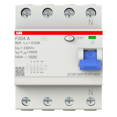 F204A-80/0.03 4P RCD 80A 30MA