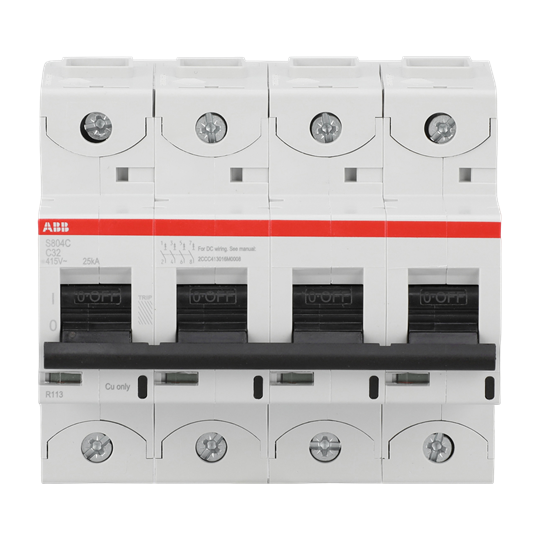 S804C-C32 4P MCB B32A 25KA