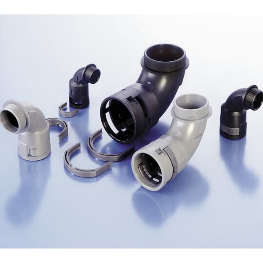 COND FTNG 90DCURV PG48 NW48 IP68BLK