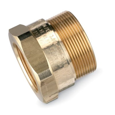 BRASS THREAD REDUCER 1-1/4 TO 1/2IN