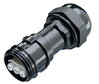 Aquasafe waterproof male half [12-16mm cable]with 3 pole socket conn 16_amp Blac
