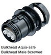 Aquasafe male bulkheadscrewed 250v with 3 pole socket connector 16_amp Black