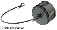 Wpps female sealing cap to suit male housing with strap n/a Black