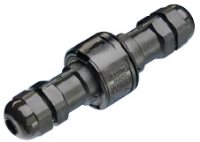 Aquasafe waterproof plug & socket [8-13mm]3 pole 16_amp Black