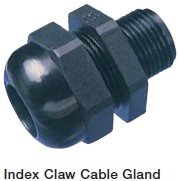 M16 index claw cable gland 16mm Black