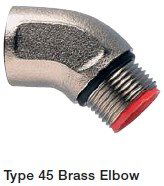 3/4" Male NPT X 3/4" Female NPT 45-Degree Brass Hydraulic Fitting - MFB000158