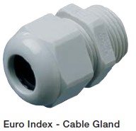 M40 euro index cable gland to suit cable 24-32mm with washer 40mm White