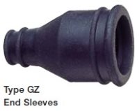 Rubber end sleeve 9mm Black
