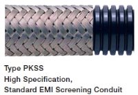 Peek conduit fine pitch with s/steel overbraid 21mm Black