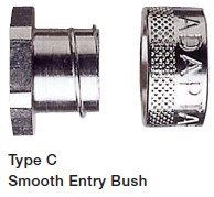 Smooth entry bush 50mm Silver