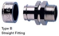 Pg29 liquid resistant straight fitting with swivel external thread 32mm Silver