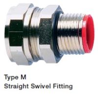 Pg29 liquid tight fixed straight fitting with swivel external thread 32mm Silver