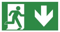 Legend for edge-lit sign (single sided) - ISO 7010