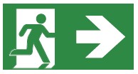 Legend for edge-lit signs (single sided) - ISO 7010
