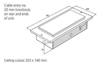 Trim Plate with diffuser - Stainless steel