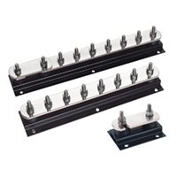 Tinned copper earth bar with twin disconnecting link 8 way