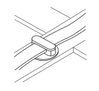 Self adhesive DC tape clip (branded) 25 x 3 mm Grey 0.03 kg